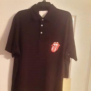 Polo Shirt Rolling Stones Pocket Black M, L, XL